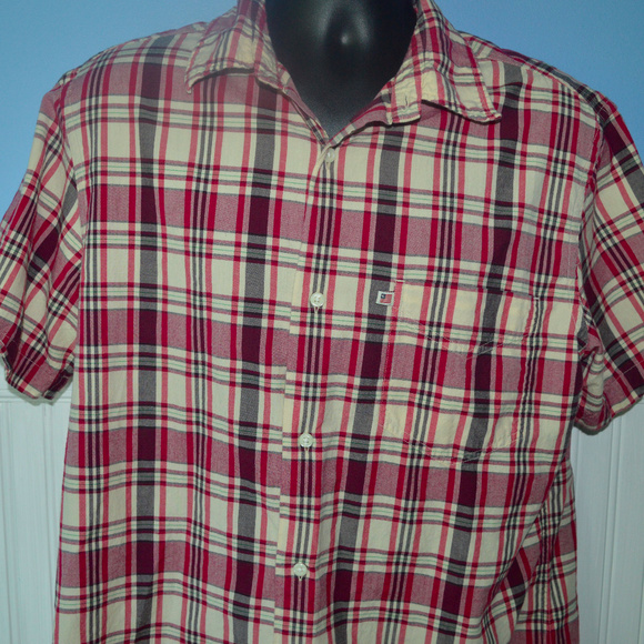 RALPH LAUREN PLAID BUTTON FRONT SHIRT S/S POLO JNS - Picture 3 of 7